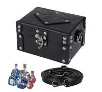Box - Potion Bottles | Medieval Faux, Potion Bottle Box, PU Leather Adjustable Strap, Boxes Bottles, For Women Men Adults Teens Stage Party Photography School Event Collection
