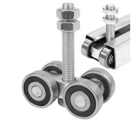 Box Rail Hanger - Roller Scorrevole Montaggio A Soffitto, Ruote Industriali | Hardware Porta Del Fienile Heavy Duty, Kit Di Tracciamento Tranquillo Risparmio Di Spazio