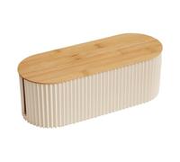 Box Range Cavi con Coperchio in Legno - Copertura Multipresa e Fili, Gestione dei Cavi da Scrivania e TV - 33 x 13 x 11 cm