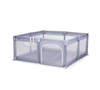 Box Recinto Sienna 150x150 Grigio Pieghevole - Area Gioco Bambini con Rete Traspirante