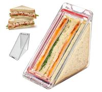 Box sandwich, contenitore sandwich a triangolo in plastica in plastica chiara, scatole riutilizzabili, 4.1x4.1x2.4 contenito
