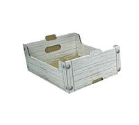 BOX SCATOLA CONTENITORE CASSETTINA CESTA BIANCA 42 X 29 X 14 CM