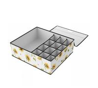 BOX SCATOLA SALVASPAZIO 12 GRIGLIE TASCHE VANI PORTA OGGETTI ORGANIZER 32x28x11