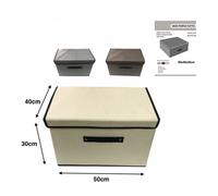BOX SCATOLA SALVASPAZIO PORTATUTTO VESTITI ARMADIO ORGANIZER 50 X 40 X 30 CM