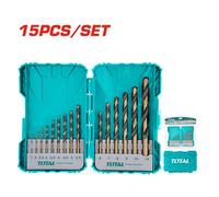 BOX SET 15pz PUNTE PER TRAPANO HSS PER METALLO 1 - 12 mm TOTAL