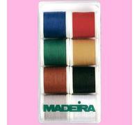 BOX SET 8 FILI FILATI MADEIRA AEROFIL DA PER JEANS PELLE MACCHINA CUCITO CUCIRE