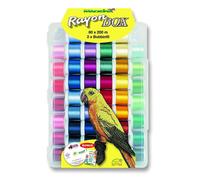 BOX SET 80 FILATI FILI MADEIRA RAYON 200 MT COLORI PER DA RICAMO MACCHINA CUCIRE