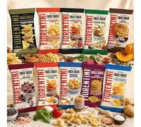 Box Snick Snack per fiorentini 10 Pezzi: Gusti Assortiti, Tartufo, Lenticchie e Ceci, BBQ, Veggie Mix, Zucca, Riso Nero, Pizza, Peanut Butter, Super Protein e Non Patatina, Snack non Fritti 610g