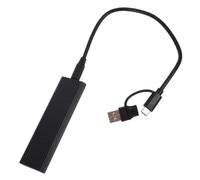 Box SSD Esterno Nvme USB C 3.1 Gen 2 in Lega di Alluminio | Supporto Doppio Protocollo, per Unità a Solido, Interfaccia Type C, Colore Nero