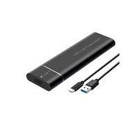 Box SSD M2 con Protocollo NGFF, Box per Hard Disk Mobile A Stato M.2 da M.2 A USB 3.2 Gen1 Type-C 5 Gbps, Colore Nero.