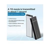 Box SSD M2 con Protocollo NVMe M.2, Box per Hard Disk Mobile A Stato da M.2 A USB 3.2 Gen2 Type-C 10 Gbps, Colore Nero.