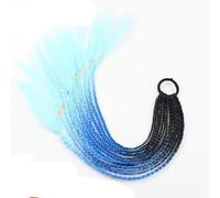 Box Trecce Capelli Box Treccia Coda di cavallo Estensioni Ombre Parrucchino sintetico con elastico Pontial Arcobaleno Rosa 24 pollici-C9-24 pollici-1pcs/lotto
