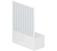 Box Vasca a Soffietto dim. 150 cm x H 150 cm in PVC a un lato con anta unica ad Apertura Laterale colore Bianco Arredobagno