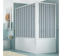 Box Vasca a Soffietto Galassia 70x150 H150 cm in pvc con due ante ad apertura an