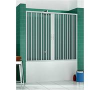 Box Vasca in PVC A Soffietto 1 Lato Due Ante CM 140/150XH150