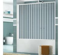 Parete Vasca Box Doccia a Soffietto cm 140-170x150h Regolabile Adattabile