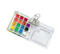 Box Verniciatura Acquerello Da Viaggio Con Morsetto In Metallo 8 Well Painting Set Art Art Artist For Purner Professional Tool