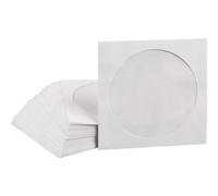 BOX62 custodia CD/DVD Custodia a tasca 1 dischi Bianco, Custodia protettiva Custodia a tasca, 1 dischi, Bianco, Carta, 120 mm, 125 mm, Bulk