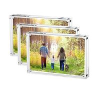 Boxalls Cornici Acriliche 15 x 20 cm, Cornice a Blocchi in Acrilico Magnetico, Fotogramma Senza Cornice in Vetro (15 x 20 cm confezione da 3)