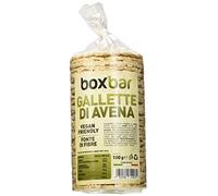 BOXBAR Gallette di avena vegane, gallette a basso contenuto di grassi, ideali per essere usata come accompagnamento a pasti (Confezione Multipla 12 unità)