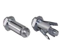 BOXBOLT BQ1Z08 - Fissaggio a profilo cavo in acciaio zincato, colore: argento