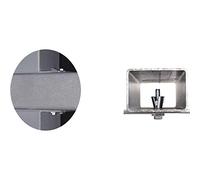 BOXBOLT BQ2Z12 - Fissaggio a profilo cavo in acciaio zincato, colore: argento