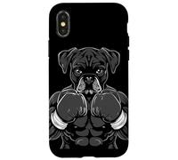 Boxe Cane Disegno Pugilato Knockout Custodia per iPhone X/XS