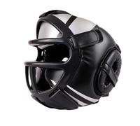 Boxe Copricapo Unisex Full Face Protezione Guard per Taekwondo Mma Training L nero