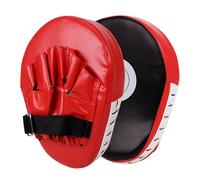 Boxe cuscinetti guanti a fuoco curvo, cuscinetti di allenamento per gancio e jab in pelle, cinghia regolabile ventilato, MMA muay thai kickboxing coaching arti marziali punzonatura a mano bersaglio