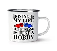 Boxe Is My Vita The Husband Solo Un Hobby Smalto Tazza Boxer Valentines Scherzo