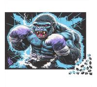 Boxe King Kong Puzzle Impossible 1000Pcs Arte dei fumetti Decorazione Per La Casa. Giochi Rilassamento E Intelligence Per Adulti E Ragazzi Da 14 Anni 1000pcs (75x50cm)