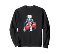 Boxe patriottica con Sam e Cool Top Hat Uncle Felpa