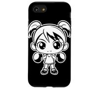 Boxe Ragazza Cartoon Pugile dilettante Custodia per iPhone SE (2020) / 7 / 8