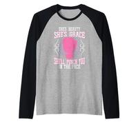 Boxe She´ll Punch You Boxer Girl Maglia con Maniche Raglan