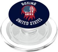 Boxe Support the Team Boxer bandiera USA Uomini Donne Bambini PopSockets PopGrip per MagSafe