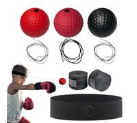 Boxenreflexball Set - Cinghia regolabile, 6 cm di gommapiuma e palline in poliuretano | Speed training per bambini e adulti, principianti per migliorare il riflesso degli esperti, accessori utili