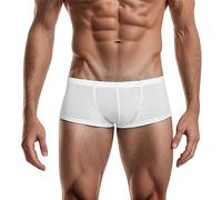 Boxer A Pantaloncino Uomo, Nylon Di Ghiaccio Mutande Uomo Boxer Elasticizzato Intimo Mutande Aperti Sul Davanti, Colori Assortiti Ultrasottile Sexy Trasparente Senza Cuciture Underwear Boxer Cotone