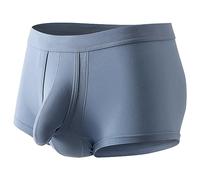 Boxer a Pantaloncino Uomo Pugili Allenamento Maschio Taglio Largo Classici Colori Solidi Pantaloncini Intimo Maschile 2025 Pantaloncini Sonno Mutande Uomo Senza Etichette per l'uso Quotidiano Attivo