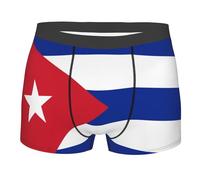 Boxer Aderenti Cuba Flag Mutande Uomo Morbidi Boxer da Uomo Confortevoli Intimo Maschile per Gym Running Sport S