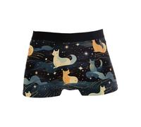 Boxer Aderenti Cute Cats with Galaxy Stars Intimo Maschile per Gym XXL