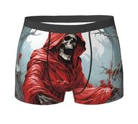 Boxer Aderenti Grim Reaper Angel Death Dark Blood Red Boxer da Uomo Morbidi Intimo Maschile Confortevoli Mutande Uomo per Uso Quotidiano Sport Running M
