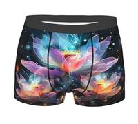 Boxer Aderenti Lotus Flowers Nature Tranquility And Spiritual Abstract Boxer da Uomo Morbidi Mutande Uomo Confortevoli Intimo Maschile per Uso Quotidiano Sport Running M