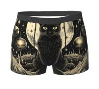 Boxer Aderenti Occult Cat Board Black Vintage Intimo Maschile Elasticizzato Mutande Uomo Traspiranti Boxer da Uomo per Uso Quotidiano Running Gym M