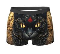 Boxer Aderenti Occult Cat Board Mysterious Black Intimo Maschile Confortevoli Boxer da Uomo Elasticizzato Mutande Uomo per Uso Quotidiano Sport Running M