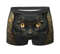 Boxer Aderenti Occult Cat Board Witch Black Mutande Uomo Elasticizzato Intimo Maschile Traspiranti Boxer da Uomo per Uso Quotidiano Sport Running L
