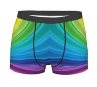 Boxer Aderenti Rainbow Stripes Boxer da Uomo Elasticizzato Mutande Uomo Confortevoli Intimo Maschile per Sport Uso Quotidiano Running XL