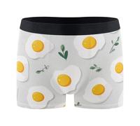 Boxer Aderenti Uomo Fried Egg Boxer Aderenti Viaggio | Comodi Boxer Da Uomo Traspiranti Pants Boxer Corti Uomo All'Aria Aperta Quotidiano