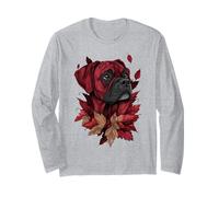 Boxer autunno foglie autunno cane boxer mamma Maglia a Manica