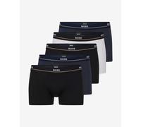 BOSS Boxer in cotone elasticizzato con elastico in vita con logo in confezione da cinque - Style Trunk 5P Essential, 50475275 Nero / Bianco / Blu L