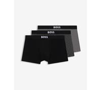 BOSS Boxer corti in cotone elasticizzato con logo in confezione da tre - Style Trunk 3P BOSS ONE D, 50549832 Nero / Grigio S